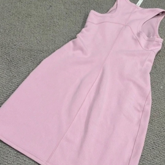COPY - Lululemon Ribbed Softstreme Slim-Fit Tank Dress Pink Peony Women's Size 4 - Picture 5 of 5